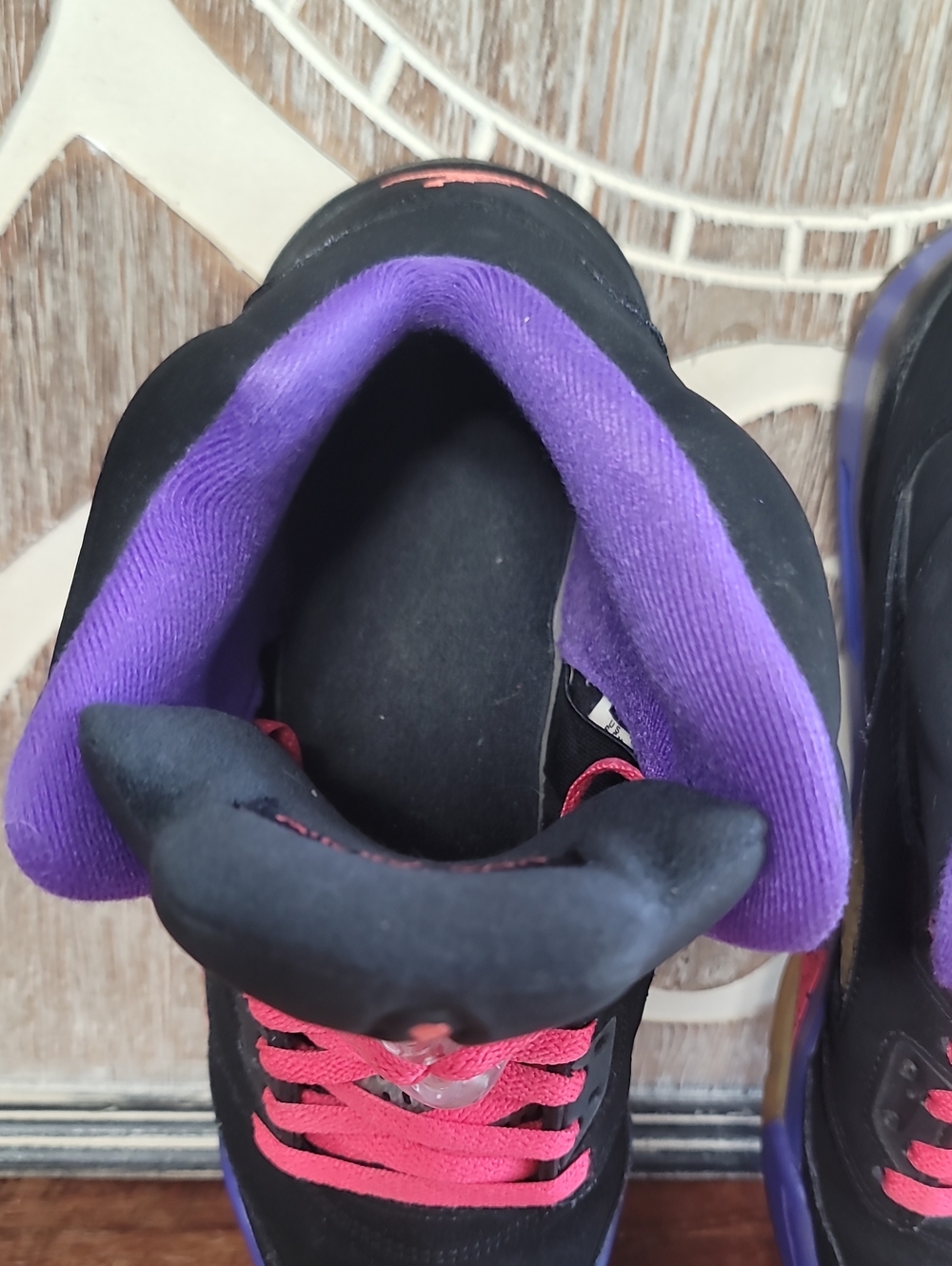 🔥 Nike Air Jordan 5 'Raptors' "Ember Glow/Fierce Purple" Wmns 8, Great Cond. - Picture 10 of 16